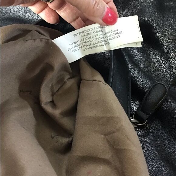 David Jones of Paris Black Metallic & suede Trim Shoulder Bag - Picture 10 of 11